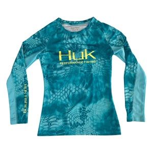 Huk Blue Long Sleeve Fitted Jersey